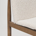 Cavett Cream Boucle Upholstered Seat WLight Brown Wood Frame Dining Chair - Default Title