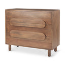 Astrid 36L x 17W x 303H Medium Brown Solid Wood 3 Drawer Cabinet - Default Title