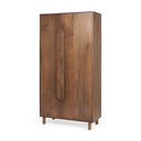 Astrid 360L x 170W x 700H Medium Brown Solid Wood Armoire - Default Title