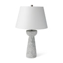 Julia 160L x 160W x 270H Gray Antique Painted Cement Table Lamp - Default Title