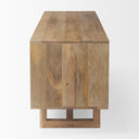 Grier 65 Light Brown Wood w Cane Media Console - Default Title