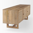 Grier 65 Light Brown Wood w Cane Media Console - Default Title