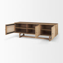 Grier 65 Light Brown Wood w Cane Media Console - Default Title