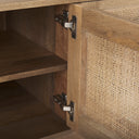 Grier 65 Light Brown Wood w Cane Media Console - Default Title