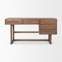 Grier 60 Medium Brown Solid Wood W Cane Office Desk - Default Title
