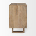 Grier 36 Light Brown Wood w Cane 2 Door Accent Cabinet - Default Title