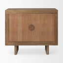 Grier 36 Light Brown Wood w Cane 2 Door Accent Cabinet - Default Title