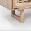 Grier 36 Light Brown Wood w Cane 2 Door Accent Cabinet - Default Title
