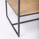Morris 470L x 150W x 750H Light Brown Wood w Black Metal Frame 6-Tier Shelving Unit - Default Title