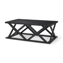 Forsey 480L x 280W x 175H Black Wood Rectangular Coffee Table - Default Title