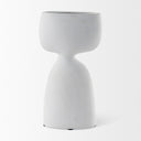 Rylee 116H White Ceramic Vase - Default Title