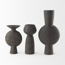 Kaz 83L x 39W x 167H Earthy Brown Ceramic Vase - Default Title