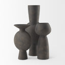 Kaz 83L x 39W x 167H Earthy Brown Ceramic Vase - Default Title