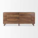 Astrid 71L x 17W x 303H Medium Brown Solid Wood 6 Drawer Sideboard - Default Title
