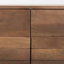 Astrid 71L x 17W x 303H Medium Brown Solid Wood 6 Drawer Sideboard - Default Title