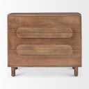 Astrid 36L x 17W x 303H Medium Brown Solid Wood 3 Drawer Cabinet - Default Title