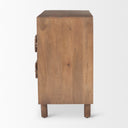 Astrid 36L x 17W x 303H Medium Brown Solid Wood 3 Drawer Cabinet - Default Title