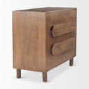 Astrid 36L x 17W x 303H Medium Brown Solid Wood 3 Drawer Cabinet - Default Title