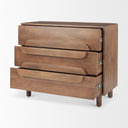 Astrid 36L x 17W x 303H Medium Brown Solid Wood 3 Drawer Cabinet - Default Title