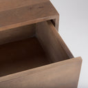 Astrid 36L x 17W x 303H Medium Brown Solid Wood 3 Drawer Cabinet - Default Title