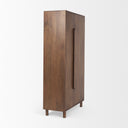 Astrid 360L x 170W x 700H Medium Brown Solid Wood Armoire - Default Title