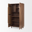 Astrid 360L x 170W x 700H Medium Brown Solid Wood Armoire - Default Title
