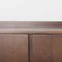 Lillie Medium Brown Wood 4 Door Tray Top Sideboard - Default Title
