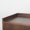 Lillie Medium Brown Wood 4 Door Tray Top Sideboard - Default Title