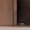 Lillie Medium Brown Wood 4 Door Tray Top Sideboard - Default Title