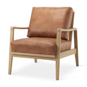 Raeleigh Tan Faux Leather Accent Chair - Default Title