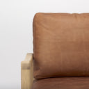 Raeleigh 280L x 341W x 344H Cognac Leather W Light Brown Wood Frame Accent Chair - Default Title