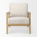 Raeleigh 280L x 341W x 344H Cream Fabric WLight Brown Wood Accent Chair - Default Title