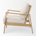 Raeleigh 280L x 341W x 344H Cream Fabric WLight Brown Wood Accent Chair - Default Title