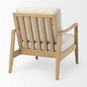 Raeleigh 280L x 341W x 344H Cream Fabric WLight Brown Wood Accent Chair - Default Title