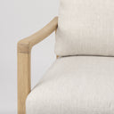 Raeleigh 280L x 341W x 344H Cream Fabric WLight Brown Wood Accent Chair - Default Title