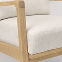 Raeleigh 280L x 341W x 344H Cream Fabric WLight Brown Wood Accent Chair - Default Title