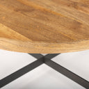 Marquisa 3425L x 3425W x 165H Small Brown Wood w Black Metal Coffee Table - Default Title
