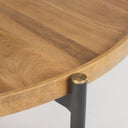 Marquisa Medium Brown Wood WBlack Metal Large Coffee Table - Default Title