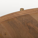 Marquisa Medium Brown Wood WBlack Metal Large Coffee Table - Default Title