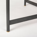 Marquisa Medium Brown Wood WBlack Metal Large Coffee Table - Default Title