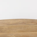 Terra 48L x 28W x 15H Light Brown Wood Oval Fluted Coffee Table - Default Title