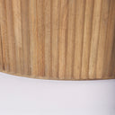 Terra 48L x 28W x 15H Light Brown Wood Oval Fluted Coffee Table - Default Title