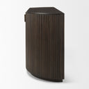 Terra 72L x 18W x 32H Dark Brown Wood Fluted Sideboard - Default Title