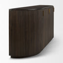 Terra 72L x 18W x 32H Dark Brown Wood Fluted Sideboard - Default Title