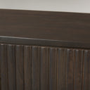 Terra 72L x 18W x 32H Dark Brown Wood Fluted Sideboard - Default Title