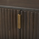 Terra 72L x 18W x 32H Dark Brown Wood Fluted Sideboard - Default Title
