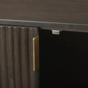 Terra 72L x 18W x 32H Dark Brown Wood Fluted Sideboard - Default Title