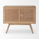 Sable 370L x 170W x 305H Light Brown Wood Accent Cabinet - Default Title