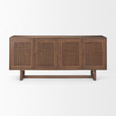 Grier Medium Brown Solid Wood WCane Sideboard - Default Title