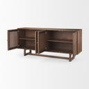 Grier Medium Brown Solid Wood WCane Sideboard - Default Title
